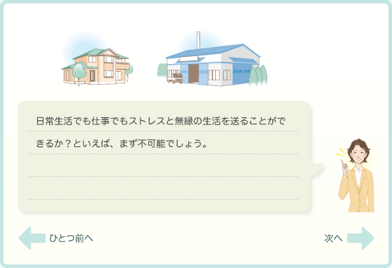 日常生活でも仕事でもストレスと無縁の生活を送ることができるか？といえば、まず不可能でしょう。